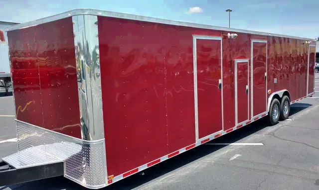 8.5X34 BURGUNDY 8 STATION SHOWER TRAILER