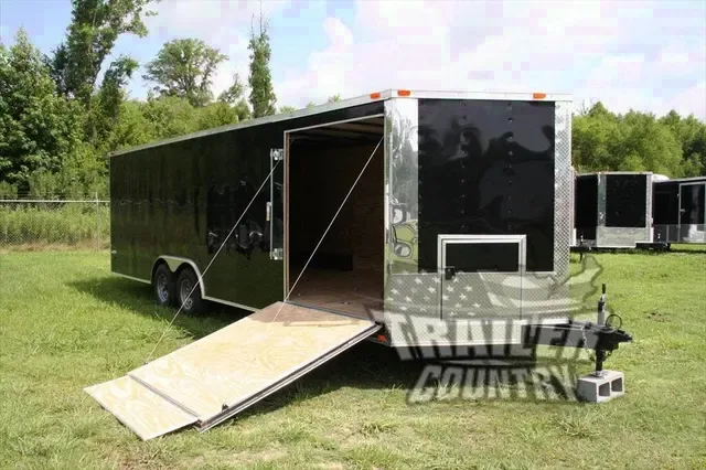 2026 Brand New 8.5 x 24 with 5200# axles, 60" Ramp in Sidewall, Electrical Pkg and MORE