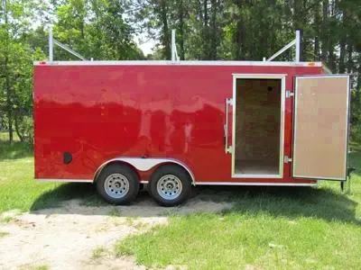 18FT CONTRACTORS TRAILERS W/LADDER RACK