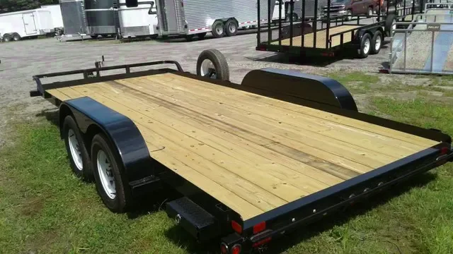 16ft Open Car Hauler w/Black Steel Frame
