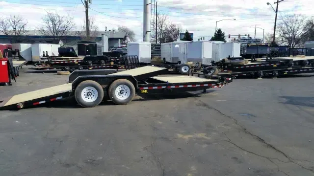 BLACK 16FT TILT DECK EQUIPMENT TRAILER