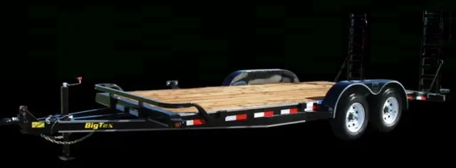 18ft Wood Deck Equipment Trailer w/Ramps