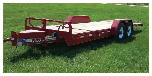 24ft BP Red Tilt Deck Equipment Trailer