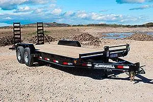 22ft Equipment Trailer-Black Wood Decking