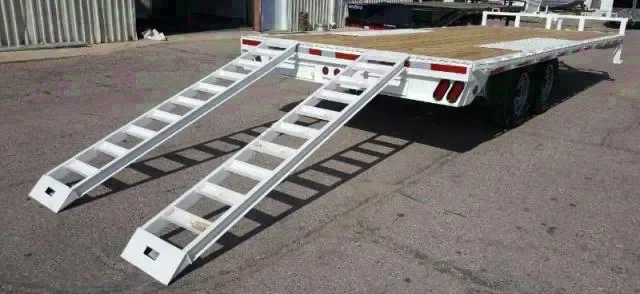White 20ft Deckover Equipment Trailer