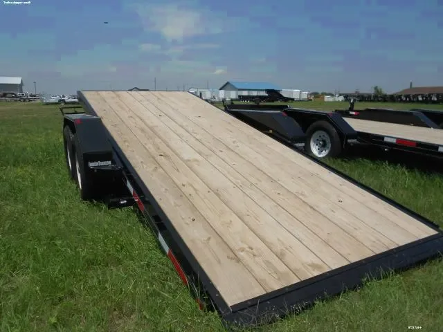 20FT TILT BED BUMPER PULL WITH WOOD DECK