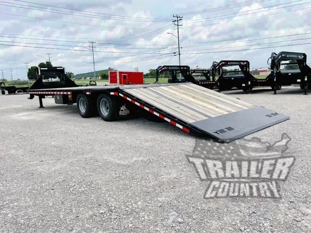 2026 NEW 8.5' x 34' Heavy Duty 24K Deckover GN w/Hydraulic Dove Tail & Hydraulic Jacks