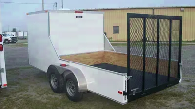 18ft White Hybrid Trailer