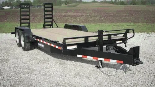 18ft Black Equipment Trailer Pintle Hitch