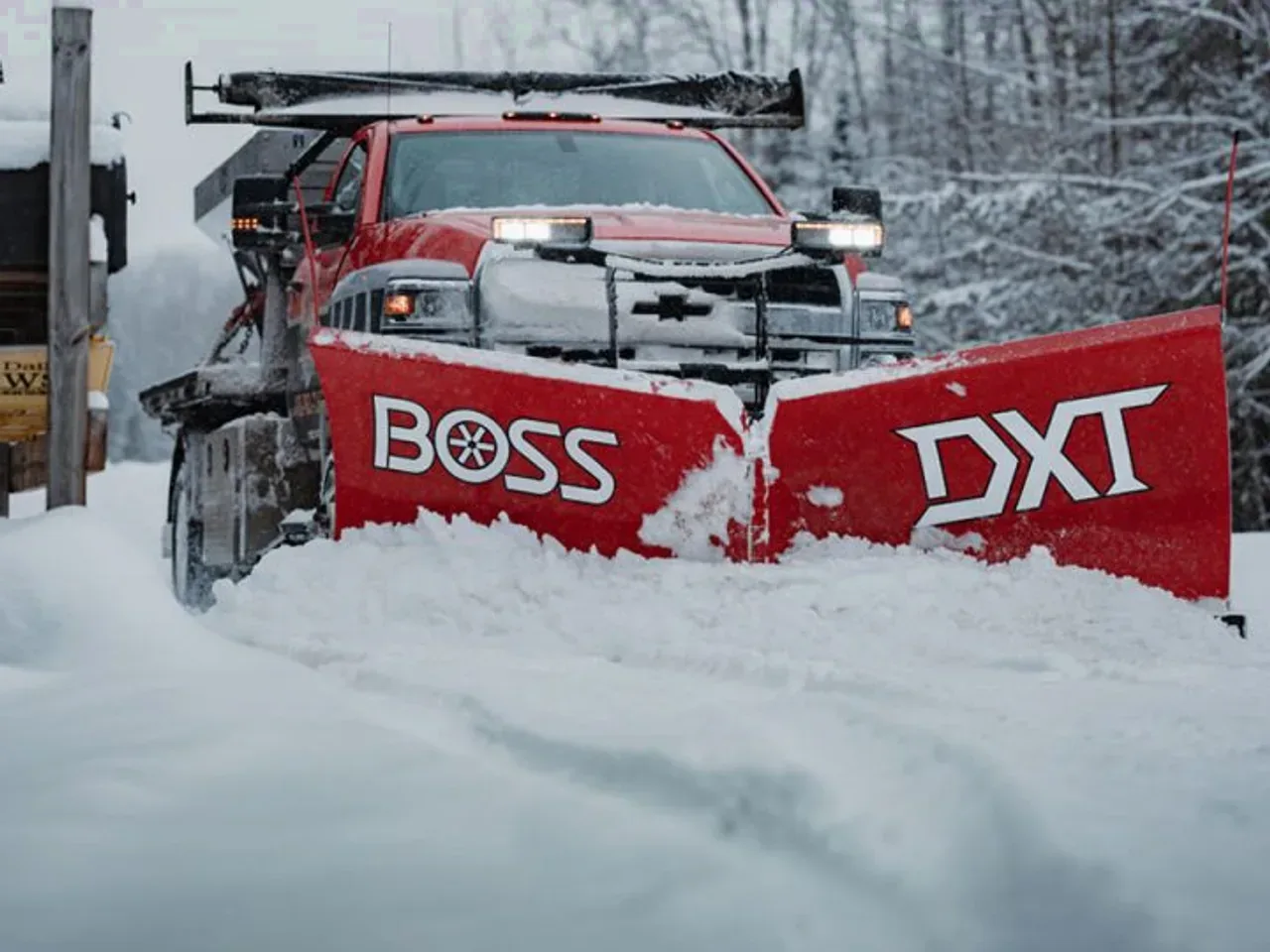 2026 BOSS Snowplow 10' Steel DXT V-Plow - Dual Trip Edge w/Cold Front Tech