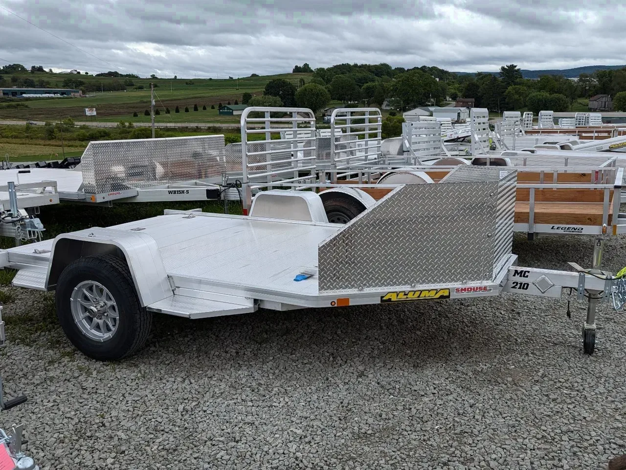 2026 Aluma 11' (2 Place) Motorcycle Trailer w/ Pull Out Ramp
