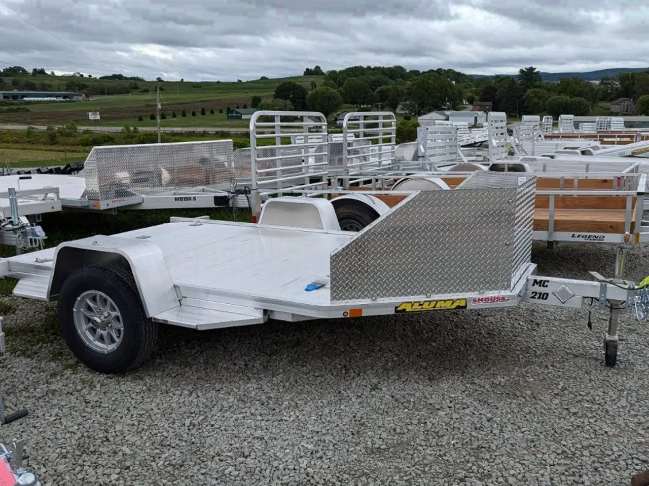 2027 Aluma 11' (2 Place) Motorcycle Trailer w/ Pull Out Ramp