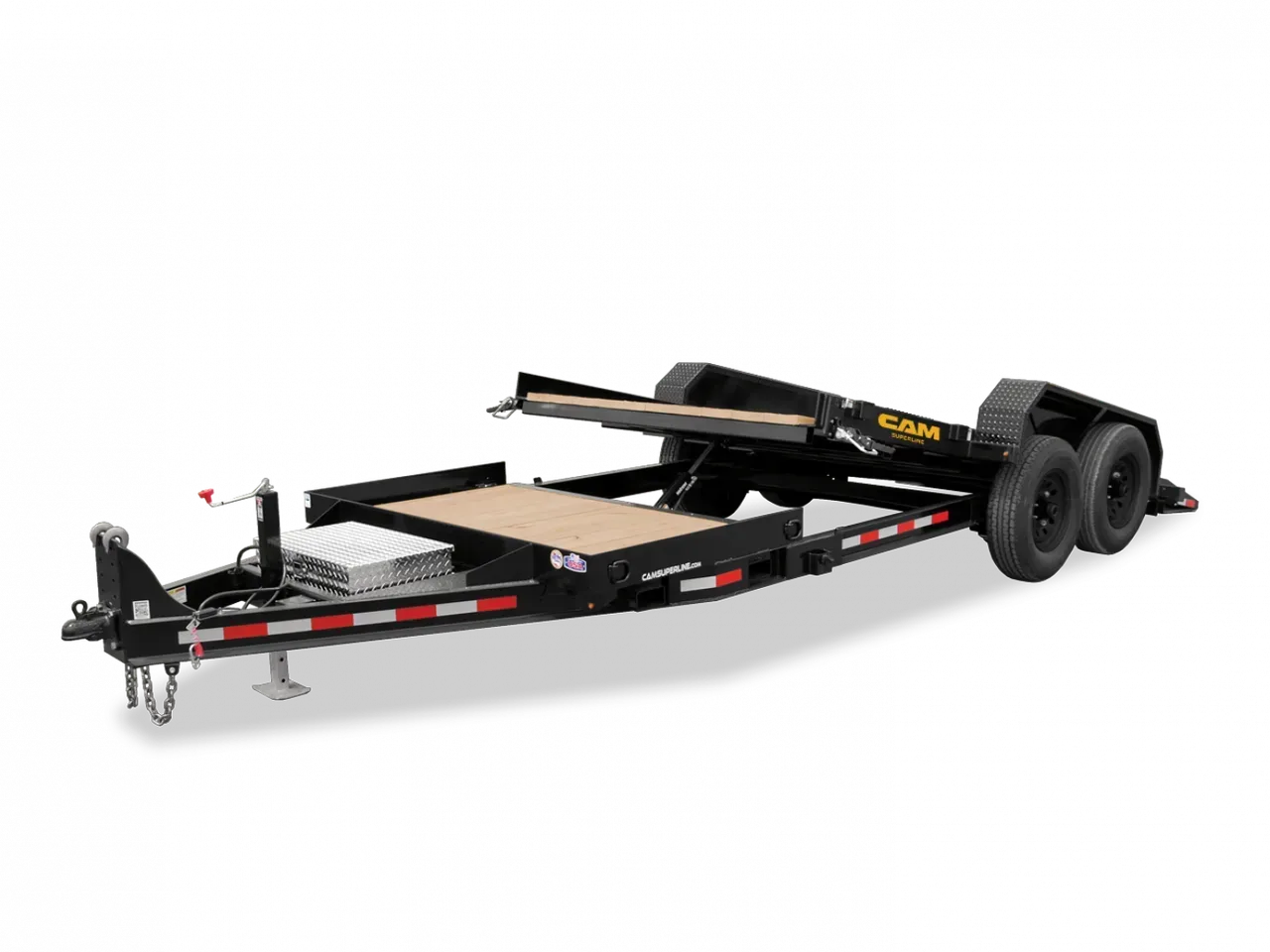 NEW 2026 CAM SUPERLINE 19' (4+15) Lo Pro Split Tilt Trailer w/ Pallet Fork Carrier