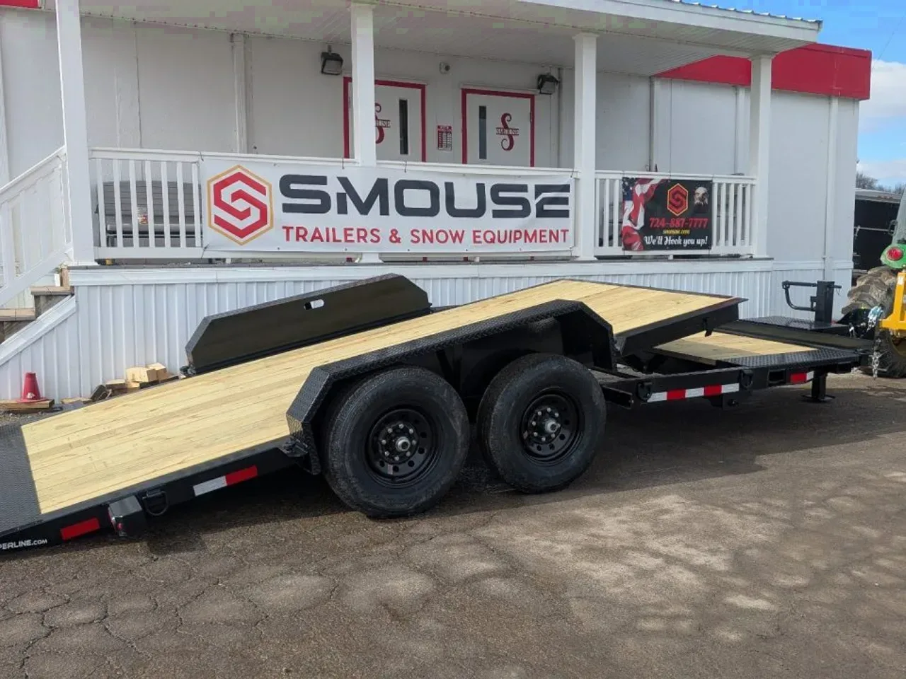 2026 CAM Superline 19' (4+15) Lo Pro Extra Wide Split Tilt Trailer (7K Axles!!!)