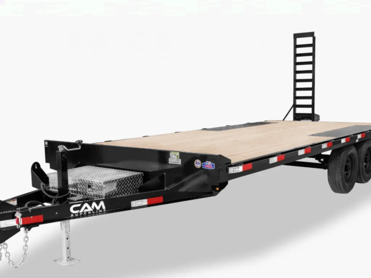 2026 CAM Superline 17+3 General Duty Flat Deck Deckover w/ 6' Stand Up Ramps
