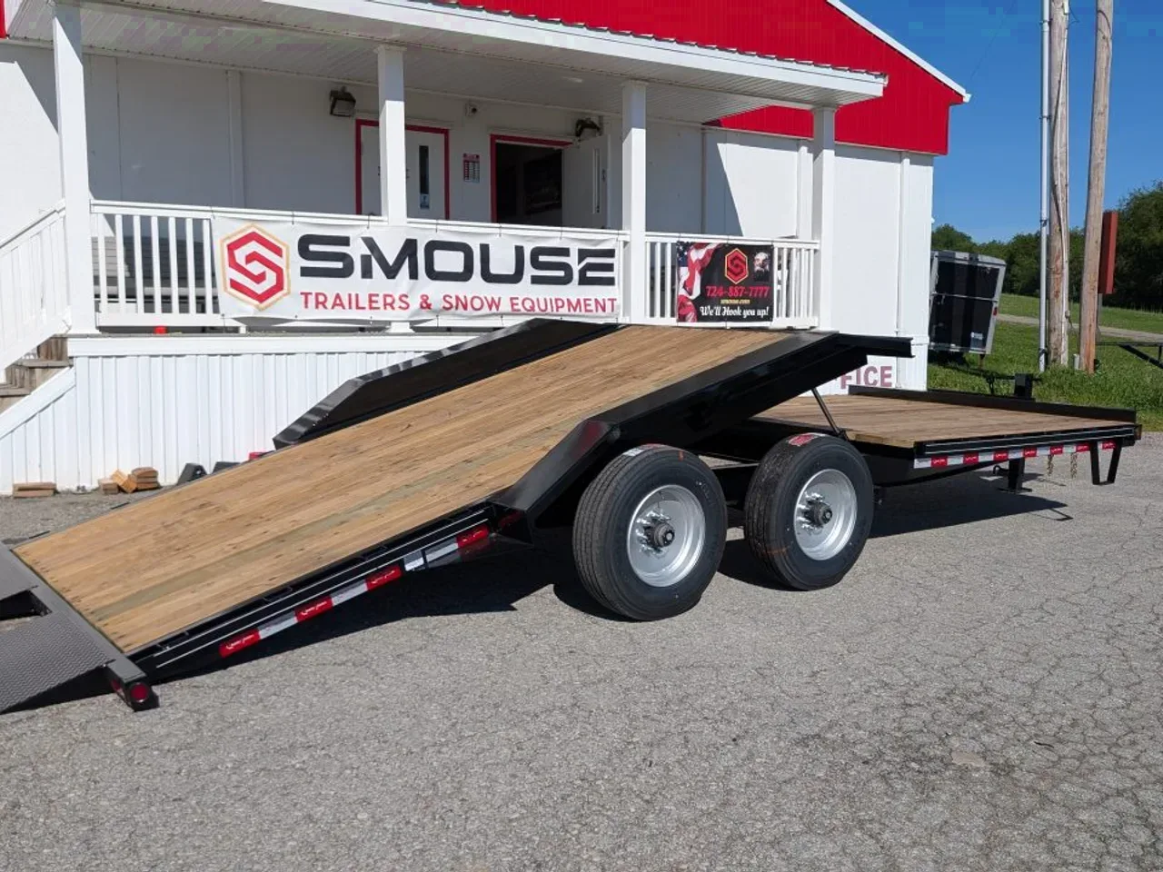 2027 Quality 22' (8' + 14') HD Lo Pro Split Tilt Trailer (23000# GVW)