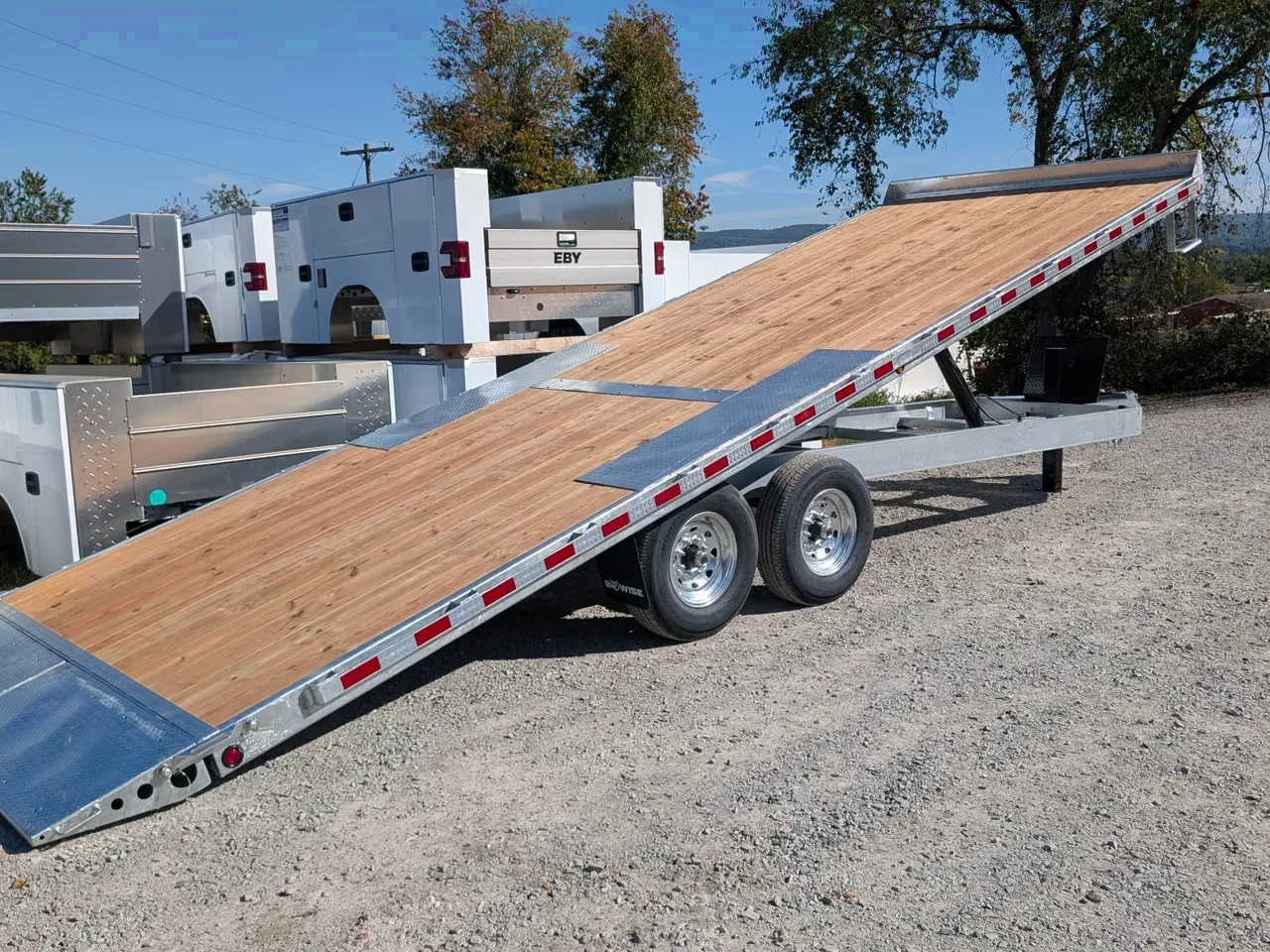2026 BWise 24' HD Deckover GALVANIZED Power Tilt Trailer w/ Hydraulic Jack