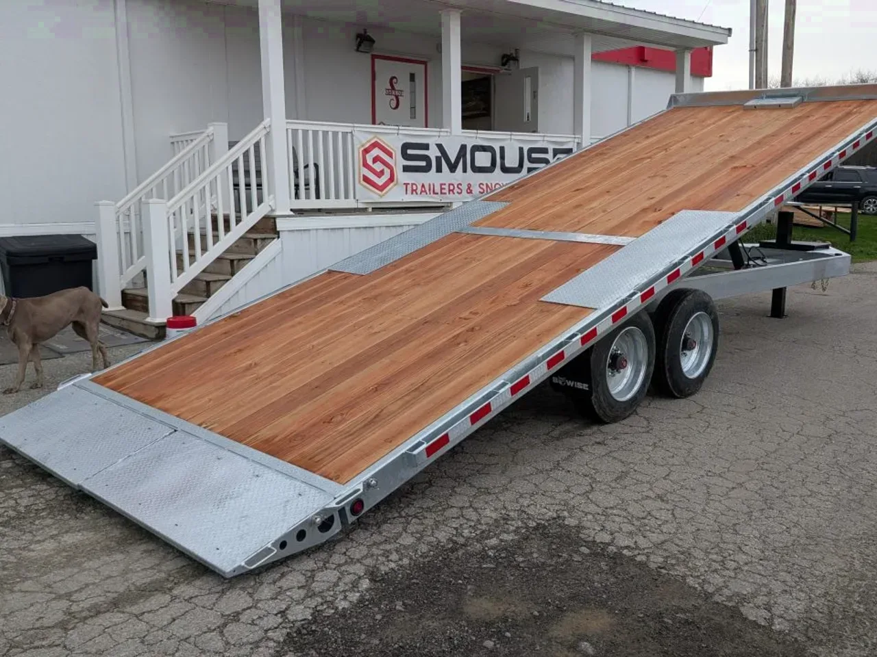 2026 BWise 24' HD Deckover GALVANIZED Power Tilt Trailer w/ Hydraulic Jack