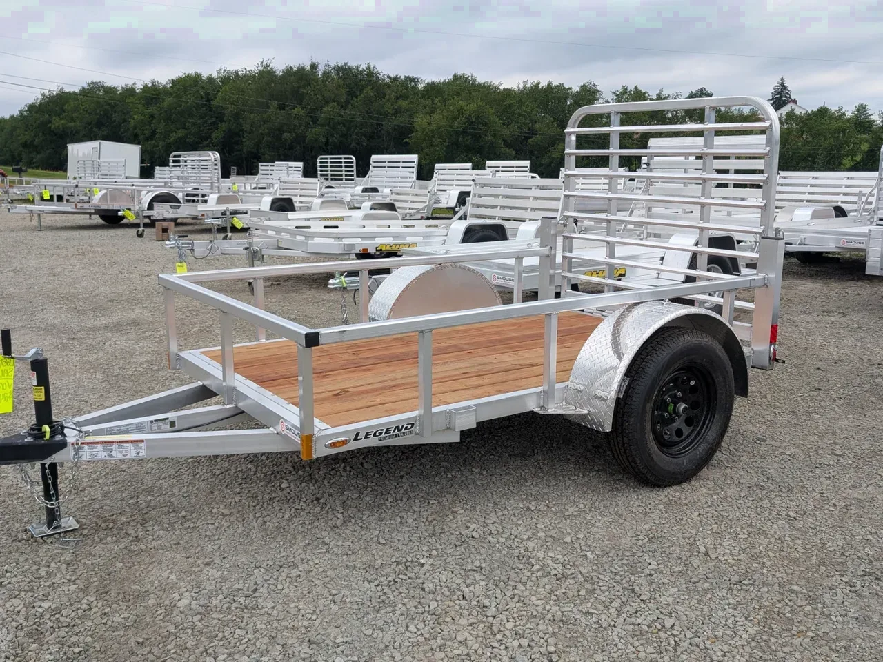 2026 Legend 5x8 Open Deluxe Aluminum Trailer w/ Steel Wheels