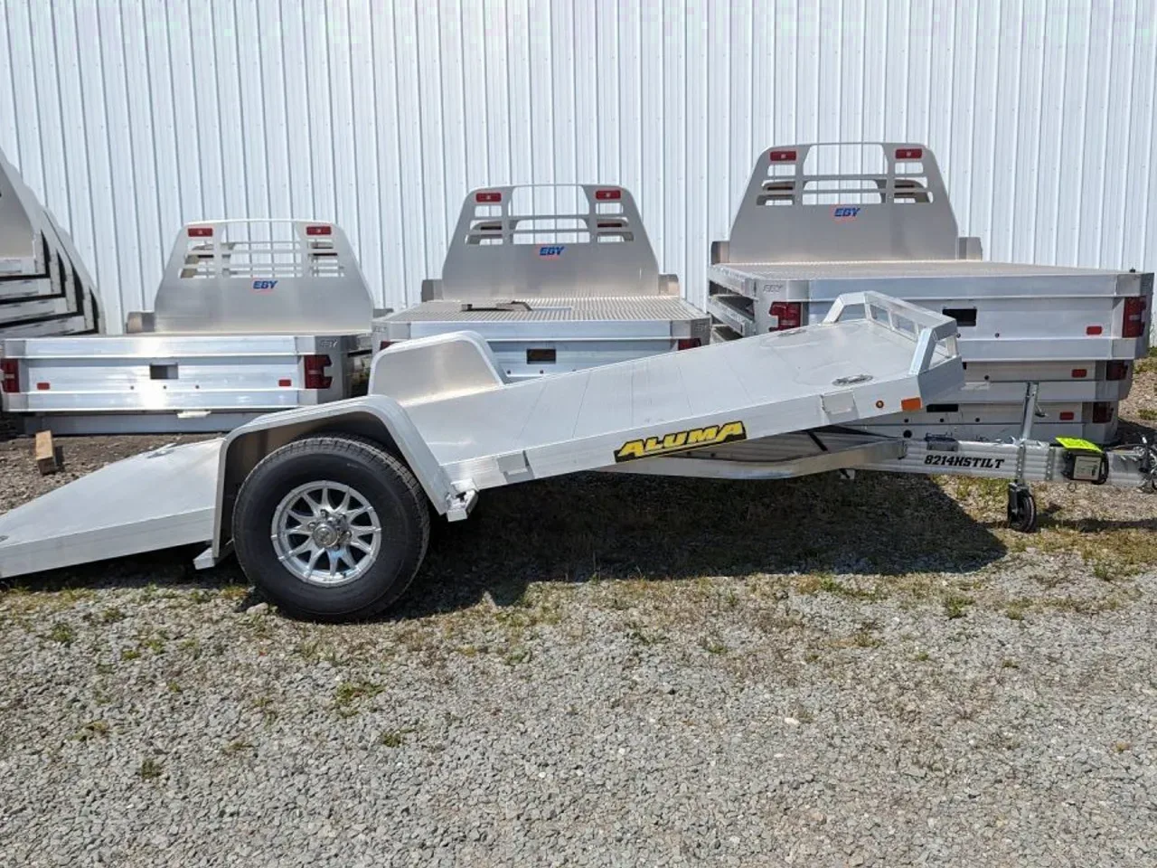 2027 Aluma 6'10" x 14' HD Single Axle Aluminum Tilt Trailer