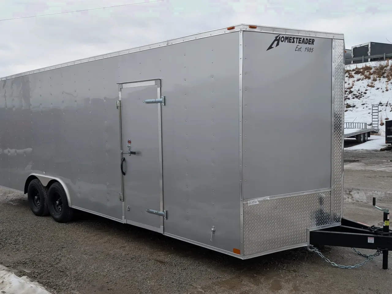 2026 Homesteader 8.5 x 24 HD Intrepid V-Nose Car Trailer w/ Rear Ramp Door