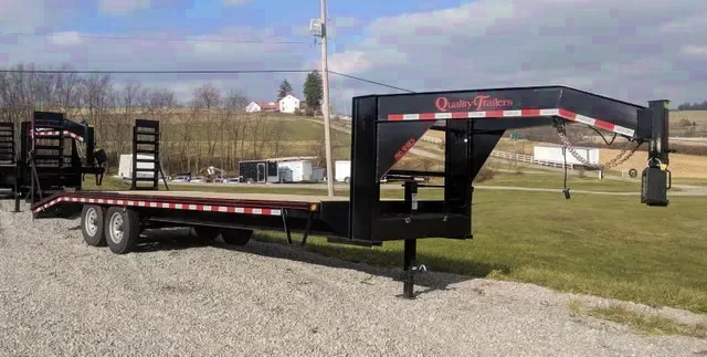 2025 Quality Cargo 8x24 Deckover Gooseneck Trailer with Pop-Up Dovetail