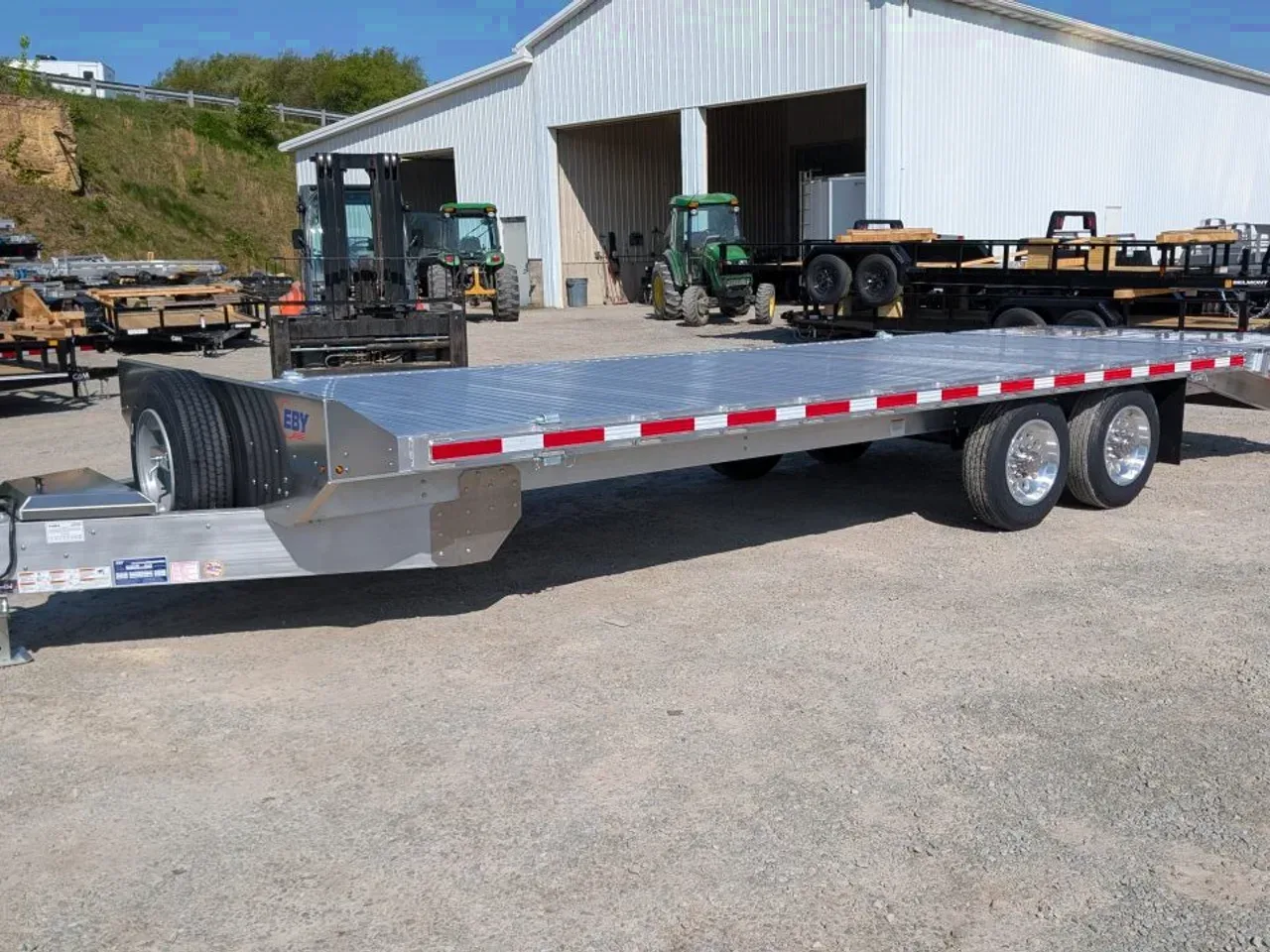 2026 EBY 24'6" TRADESMAN Aluminum HD DECKOVER Trailer w/ 50/50 Fold Flat or Stand Up Wedge Ramp w/ 8K AXLES