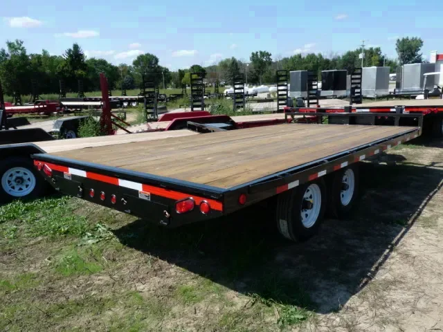 16FT DECKOVER  EQUIPMENT TRAILER-BLACK STEEL FRAME