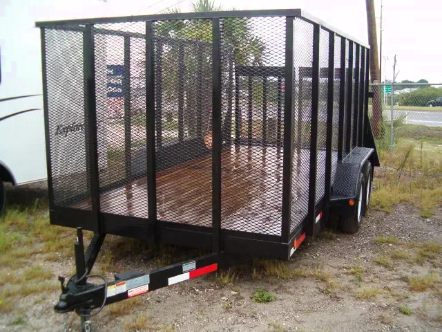 Black 14ft Trash Trailer w/Double Rear Door