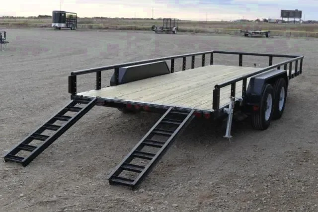 18ft Equipment Trailer w/Side Railing