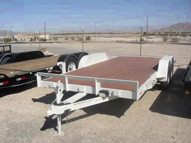 White 20ft Equipment Trailer