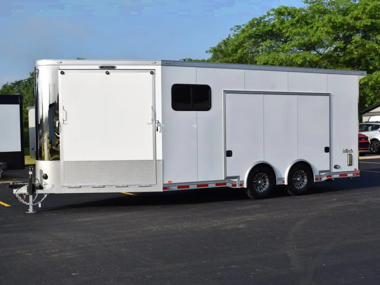 inTech 18' Tag Extended Wedge Nose w/ 6' Side Ramp Door Multisport Trailer