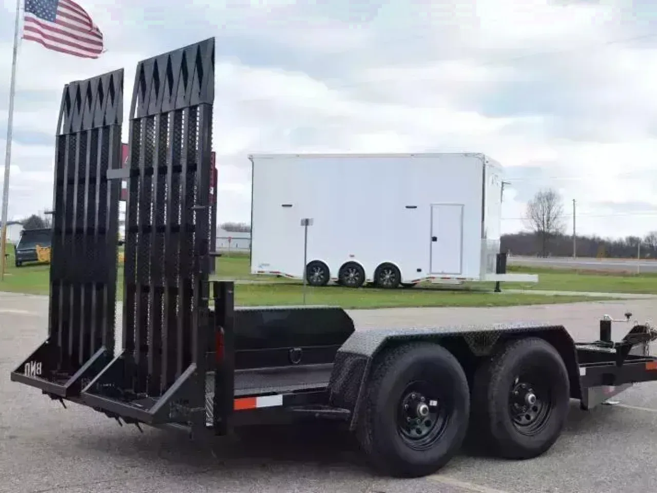 BND 6x12 SCISSOR LIFT TRAILER w/ 5200LB AXLES