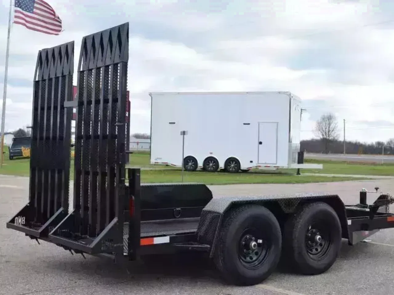 BND 6x12 SCISSOR LIFT TRAILER w/ 5200LB AXLES
