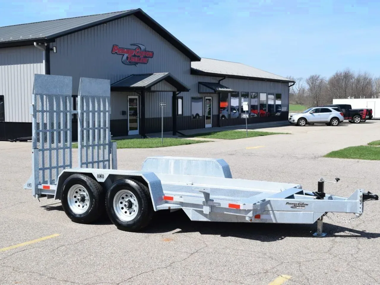 BND 6x12 GALVANIZED SCISSOR LIFT TRAILER w/ 5200LB AXLES