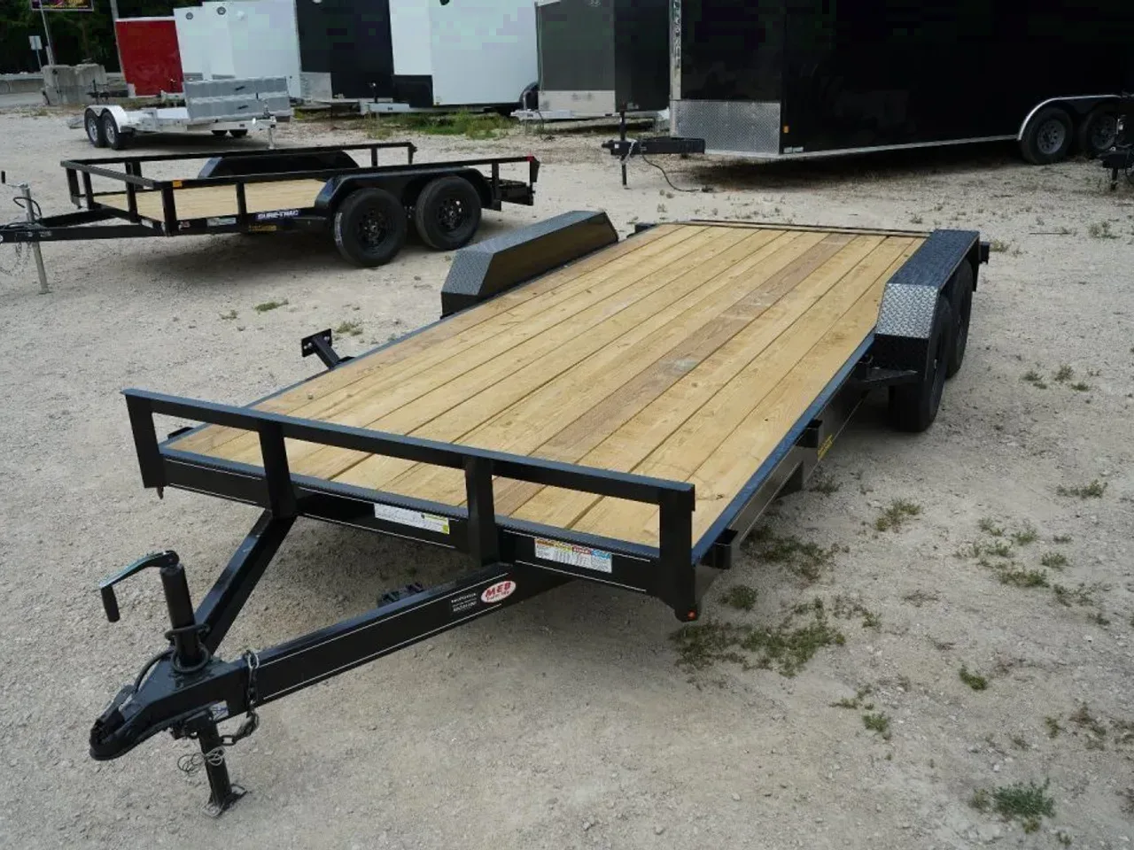 2026 MEB 7x18 Open Wood Deck Auto Hauler Car / Racing Trailer