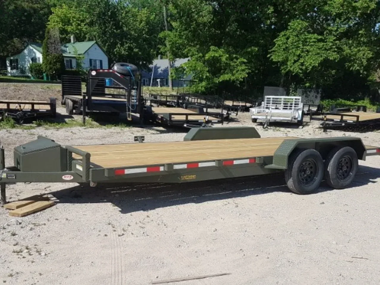 2026 MEB 7x20 Open Wood Deck Auto Hauler Car / Racing Trailer 7K