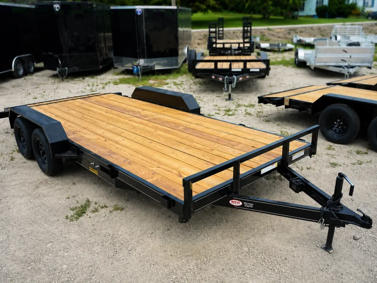 2026 MEB 7x20 Open Wood Deck Auto Hauler Car / Racing Trailer 7K