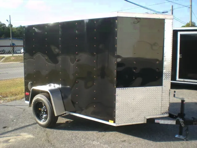 8ft Black V-nose Cargo Trailer
