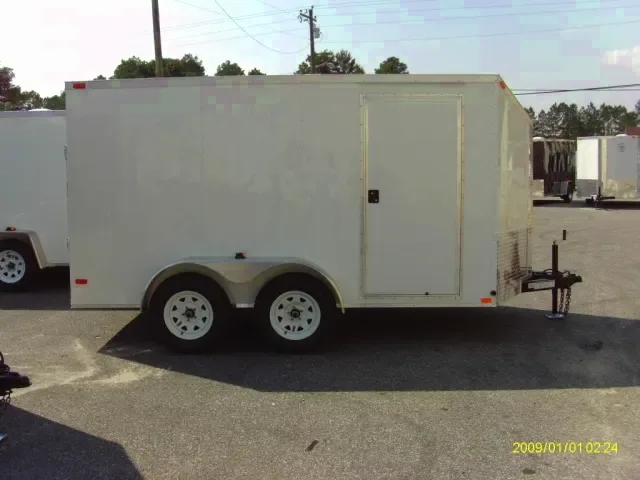 12ft Tandem 3500lb Axle V-nose Cargo Trailer
