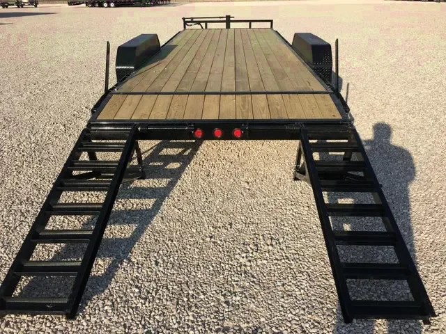 22ft Open Car Hauler w/Fold Up Ramps