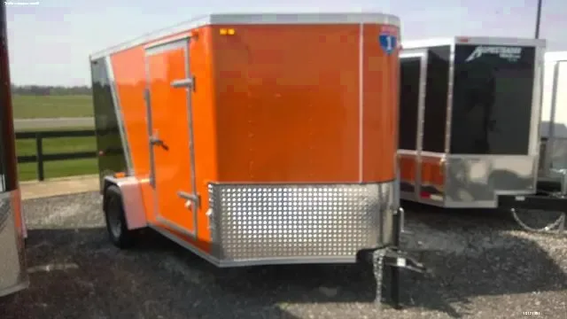 10ft Enclosed Motorcycle Hauler-Harley Colors