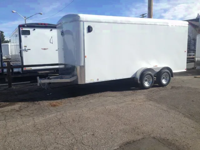 16ft Enclosed Motorcycle Trailer W/LED Lighting