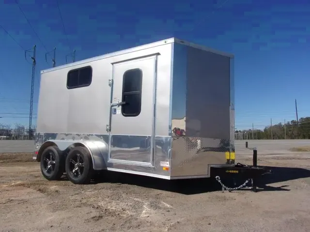2025 Covered Wagon 7x12 Silver Motorcycle Trailer - Bonaire, GA
