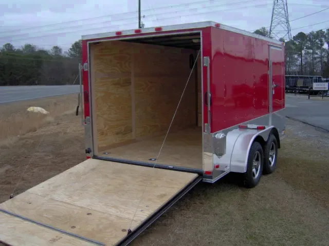 New 2025 Covered Wagon 7x12 Enclosed Motorcycle Trailer