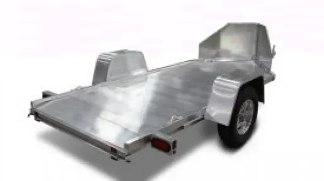 10ft Single Motorcycle Trailer w/Tie Downs