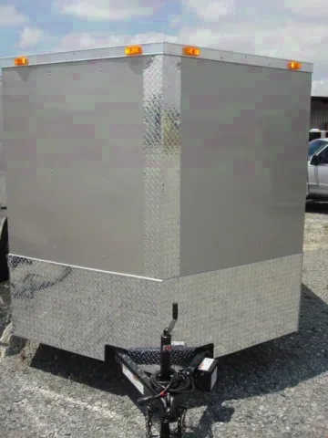 SILVER 14FT STEEL FRAME MOTORCYCLE TRAILER