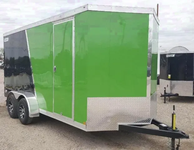 TWO TONE 14FT MOTORCYCLE TRAILER W/RAMP