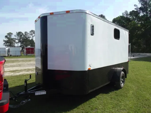 White Loaded 12ft SA Motorcycle Trailer