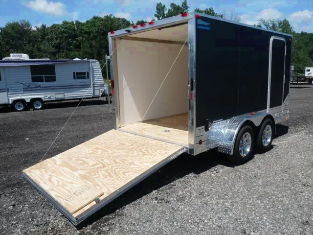 CHARCOAL 14FT ALUMINUM MOTORCYCLE TRAILER